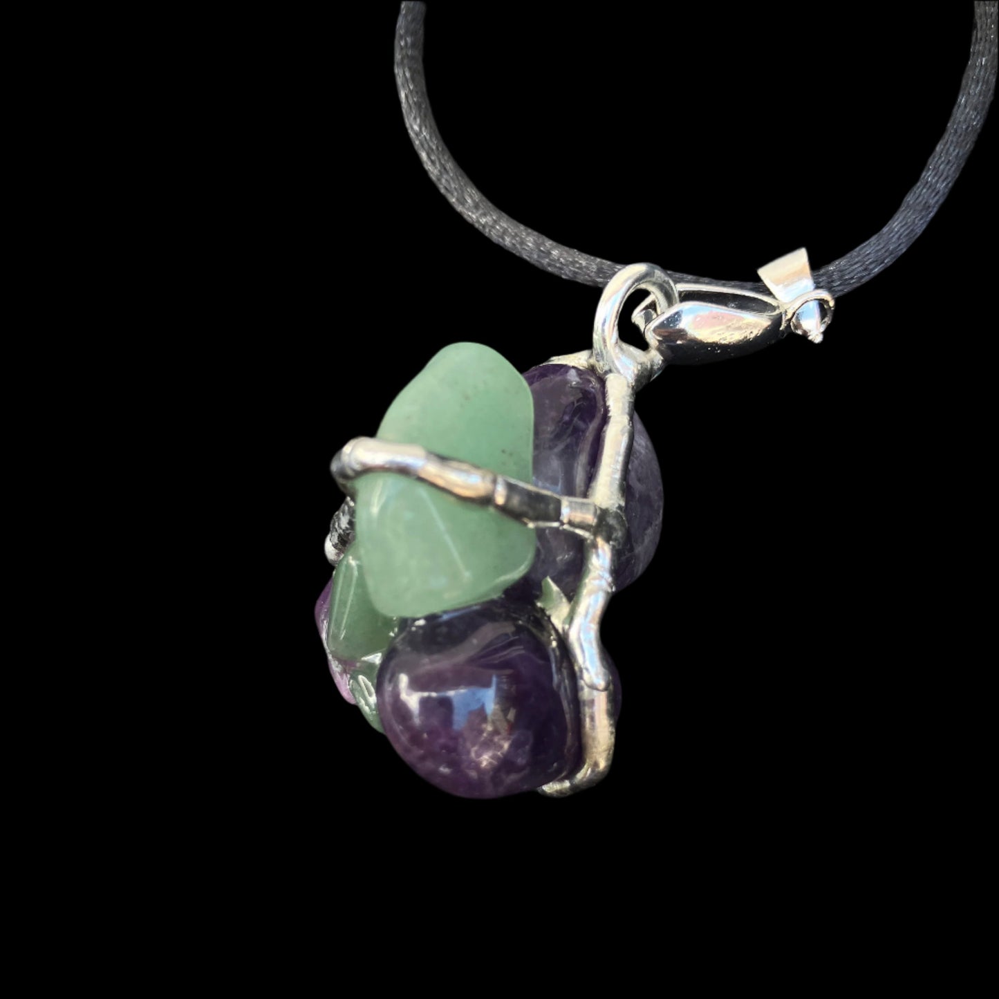Crystal Amulet | HEALER | Aventurine, Amethyst, Natural Quartz Crystal