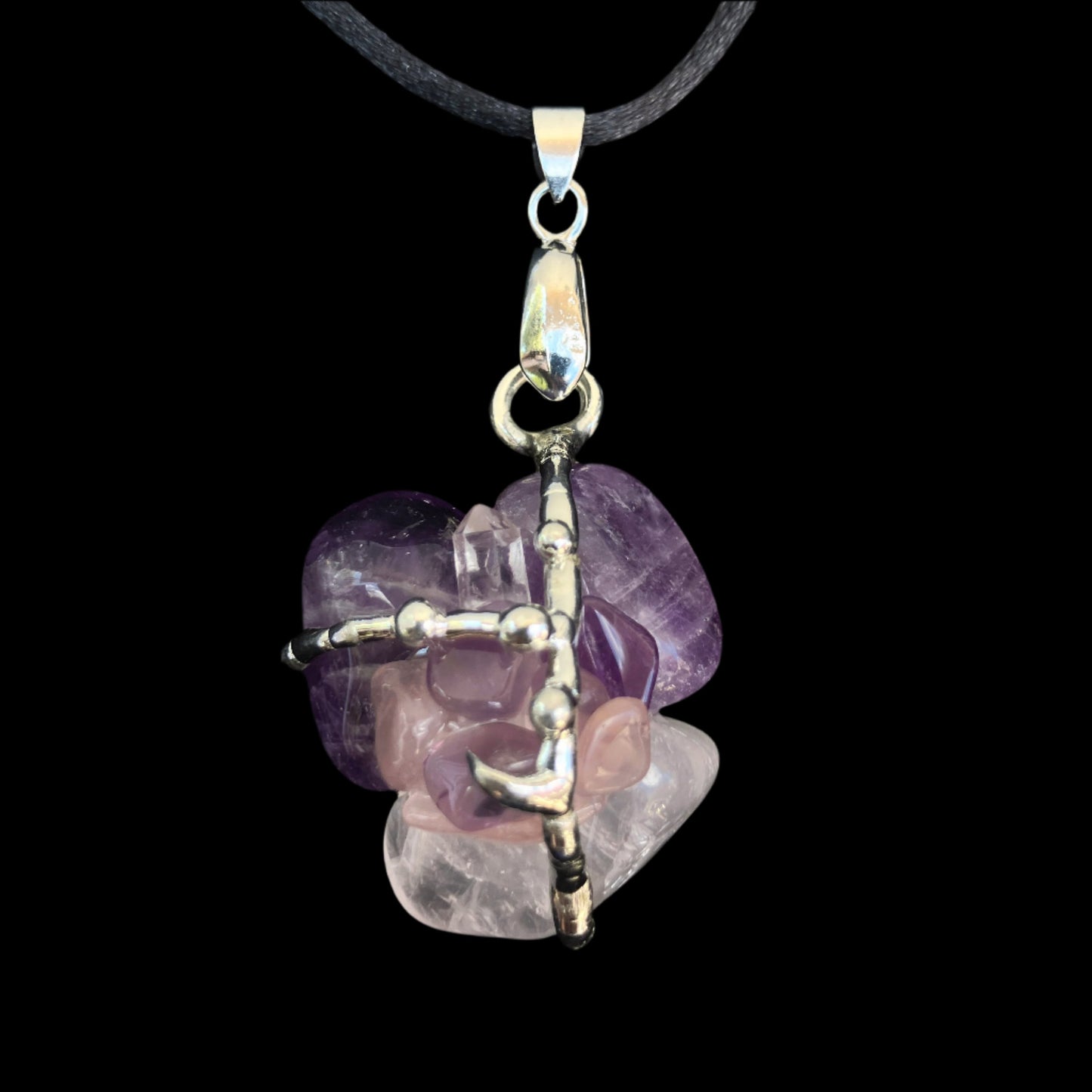 Crystal Amulet | LOVE | Rose Quartz, Amethyst, Natural Quartz