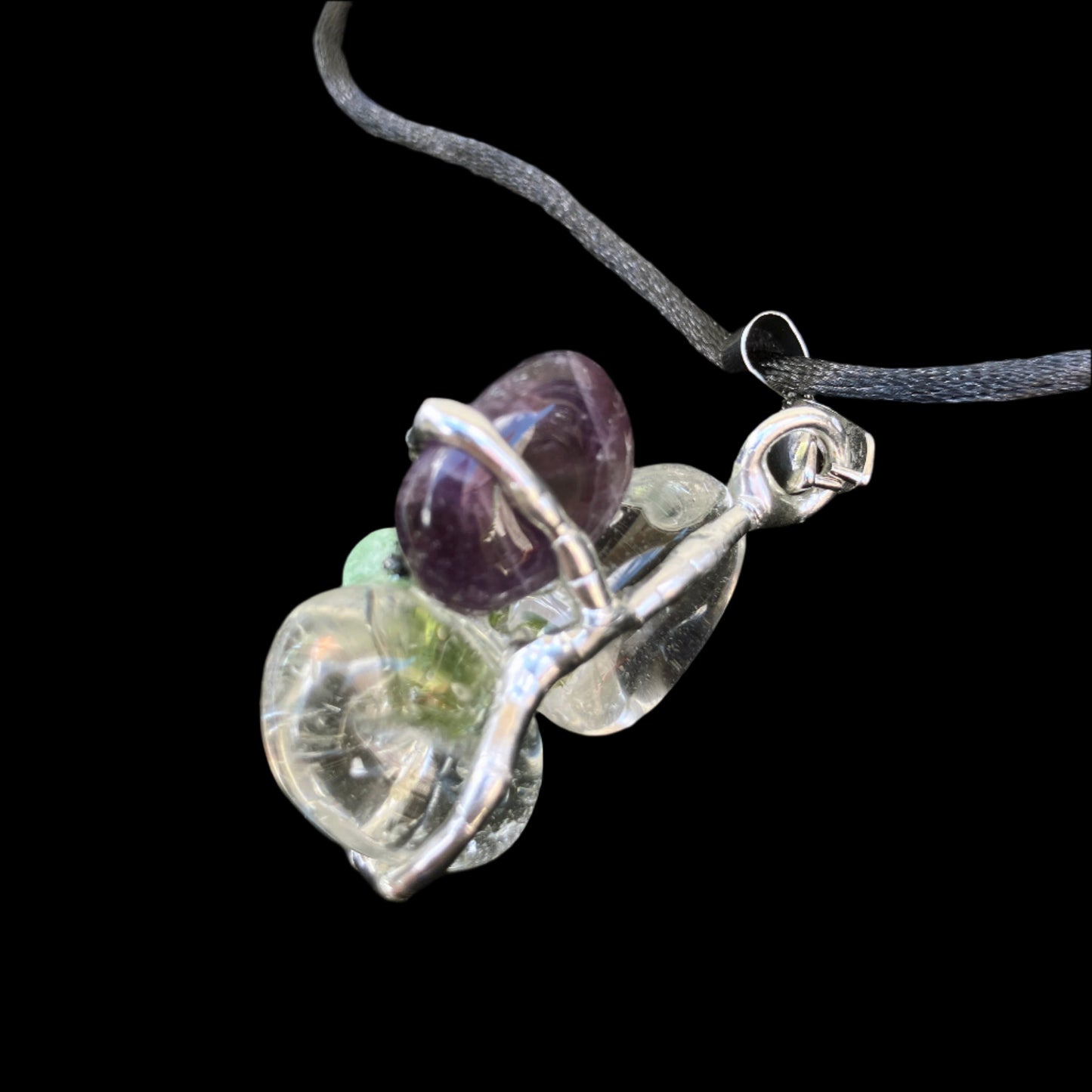 Crystal Amulet | PROSPERITY | Peridot, Emerald, Amethyst, Citrine, Clear Quartz Crystal