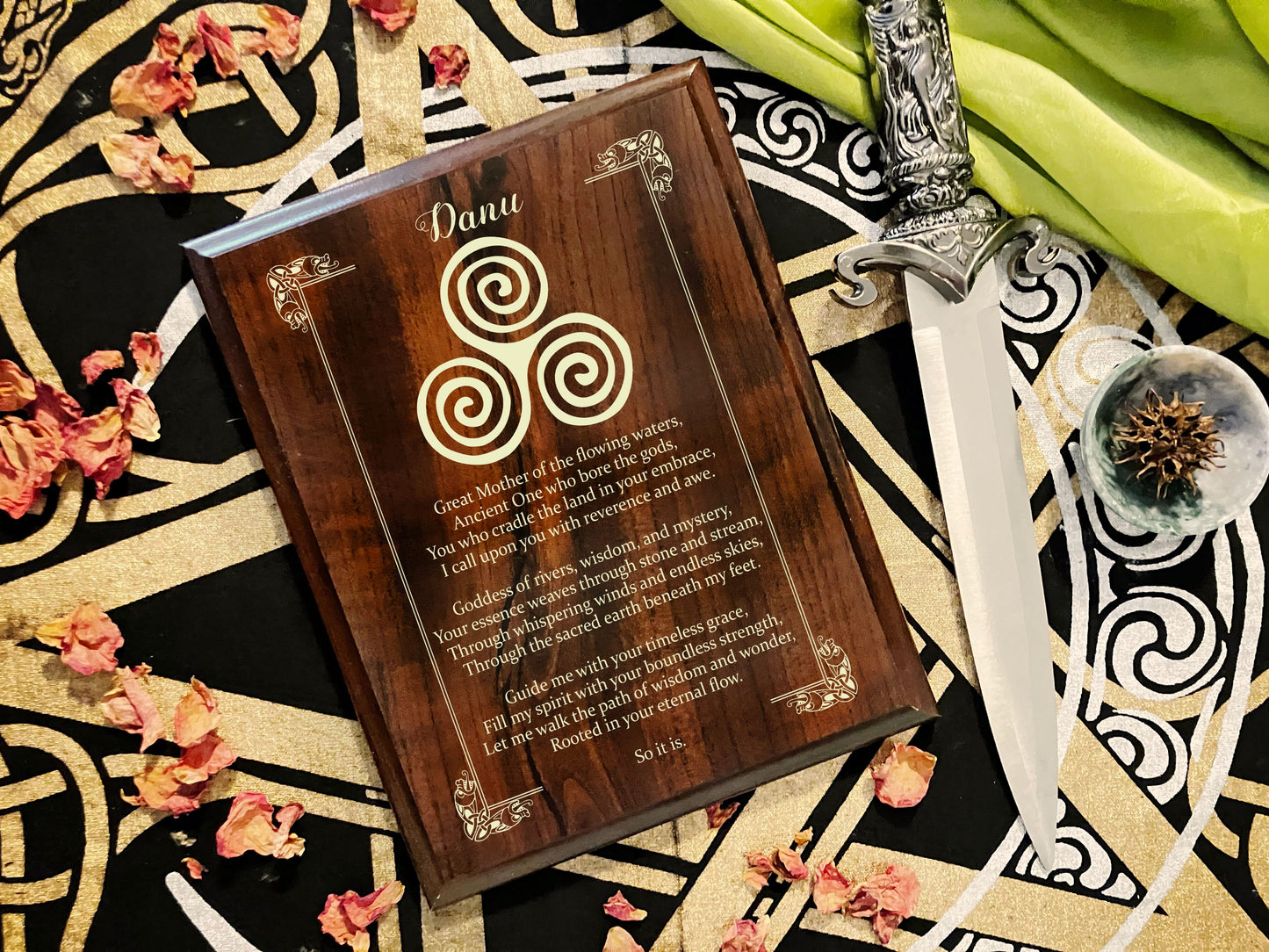 Danu Prayer Pagan Wall Plaque