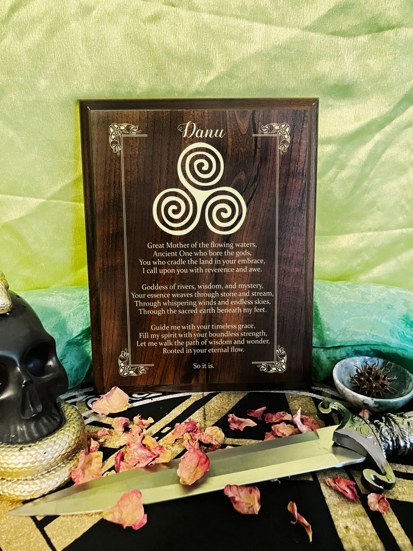Danu Prayer Pagan Wall Plaque