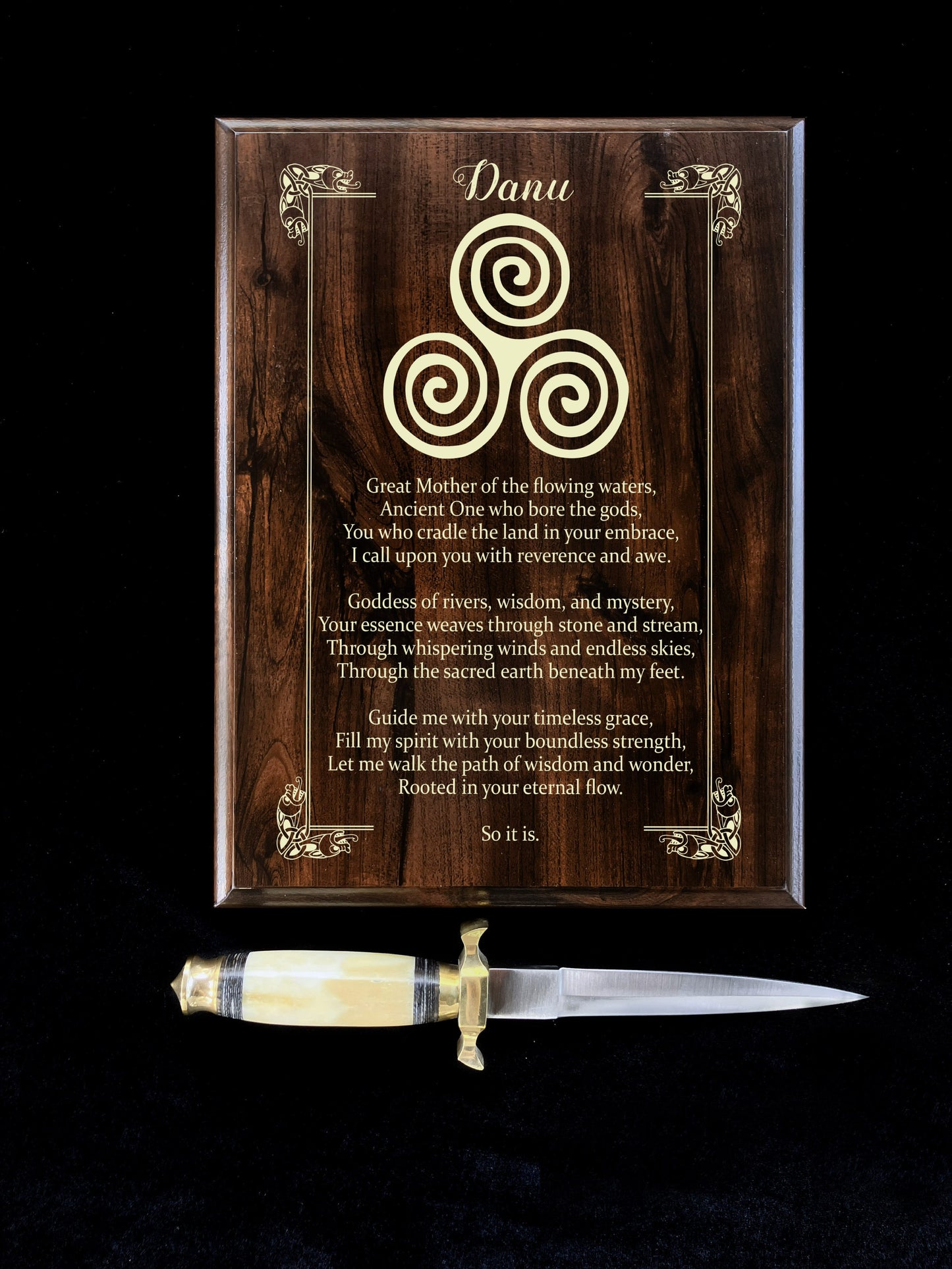 Danu Prayer Pagan Wall Plaque