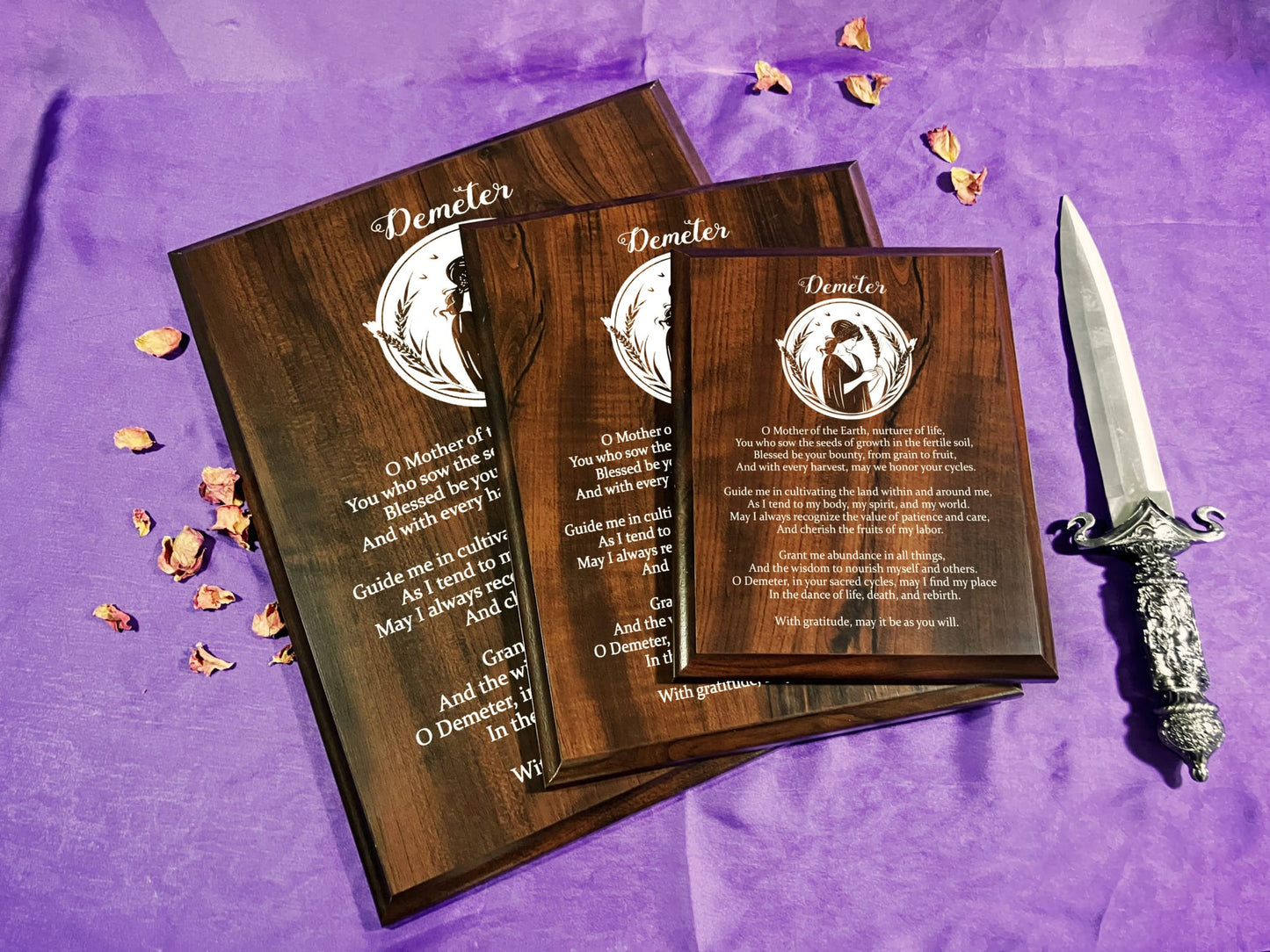 Demeter Prayer Pagan Wall Plaque