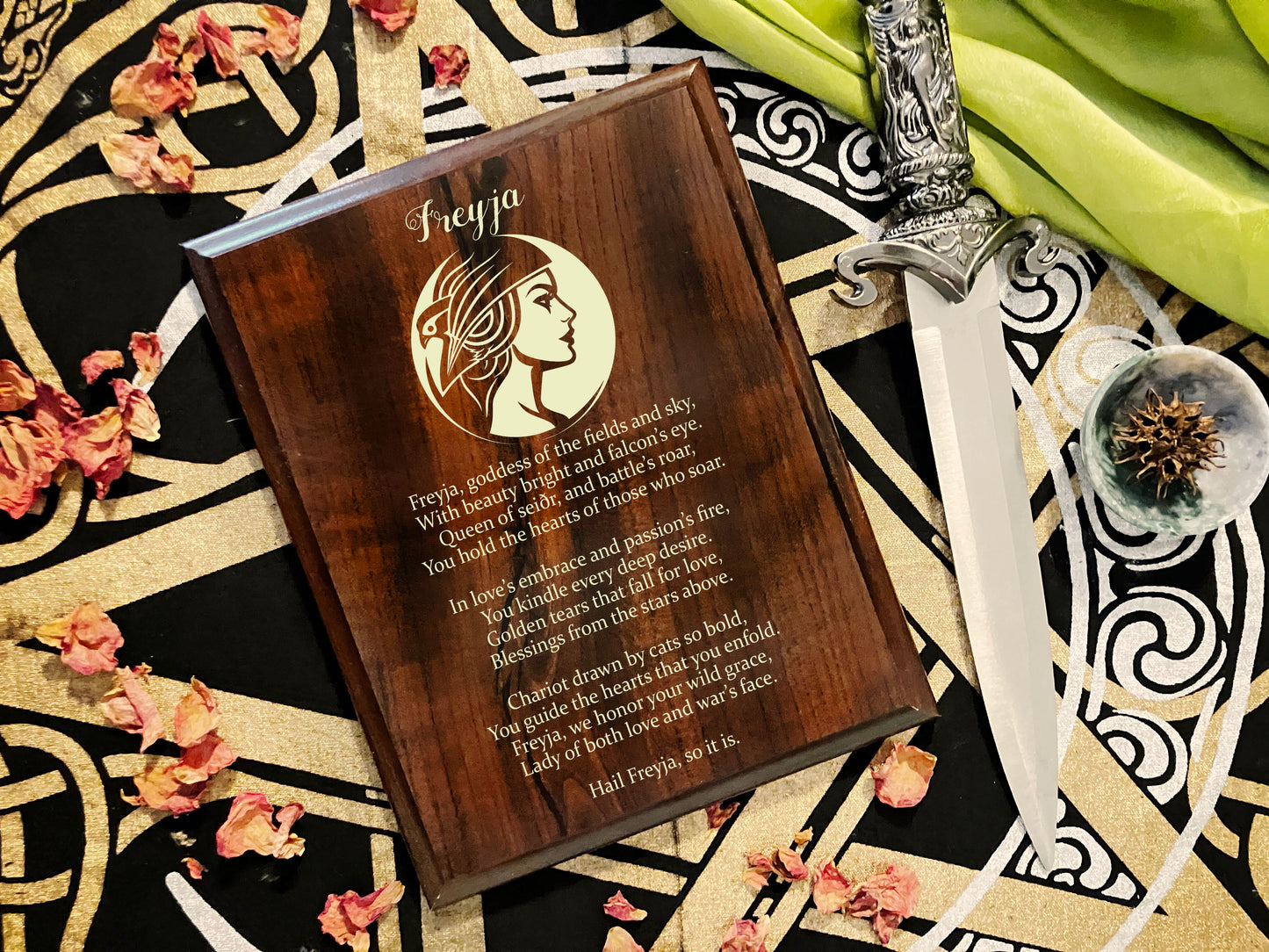 Freyja Prayer Pagan Wall Plaque