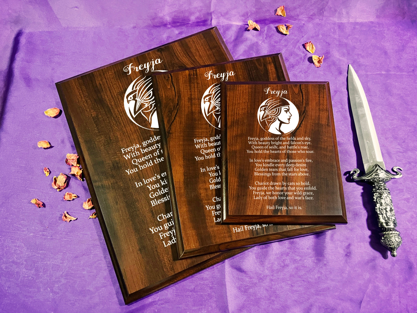 Freyja Prayer Pagan Wall Plaque