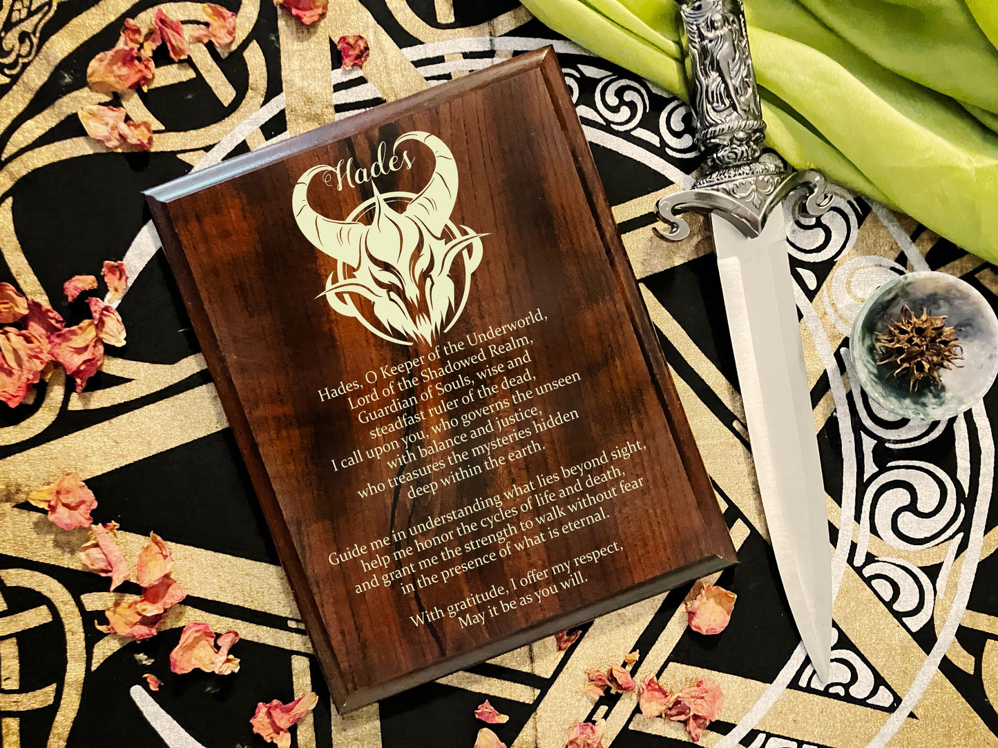 Hades Prayer Pagan Wall Plaque