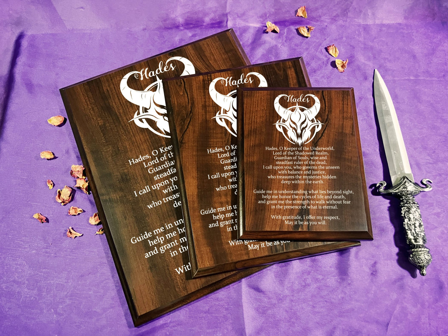 Hades Prayer Pagan Wall Plaque