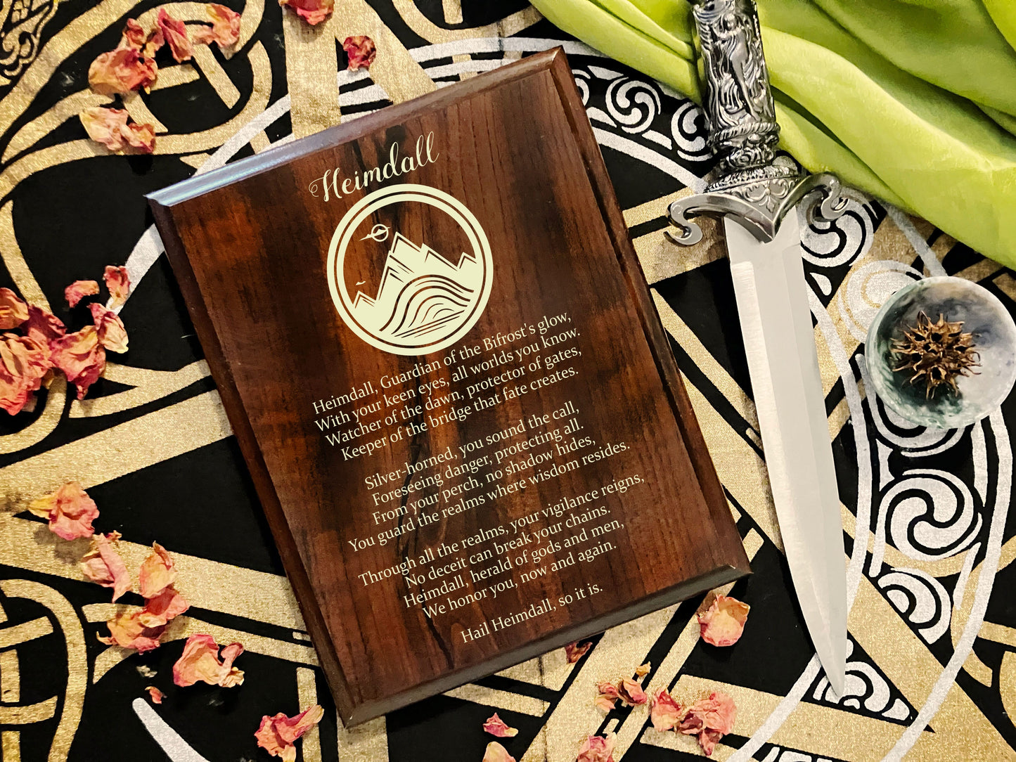 Heimdall Prayer Pagan Wall Plaque