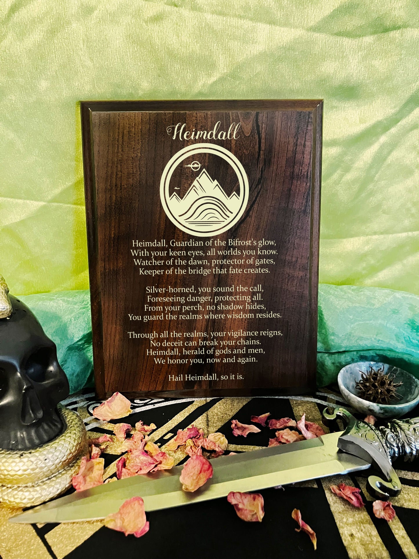 Heimdall Prayer Pagan Wall Plaque