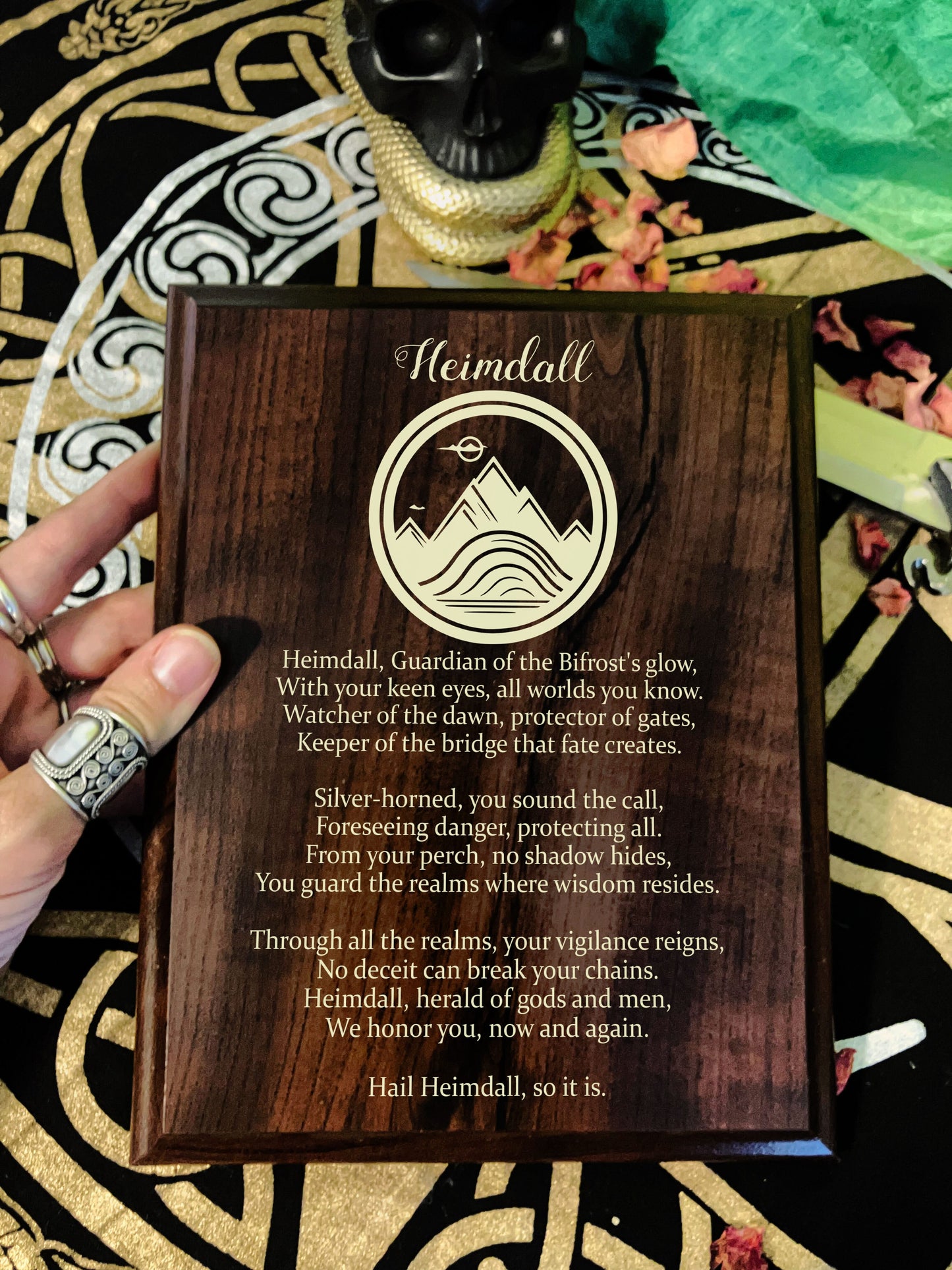 Heimdall Prayer Pagan Wall Plaque