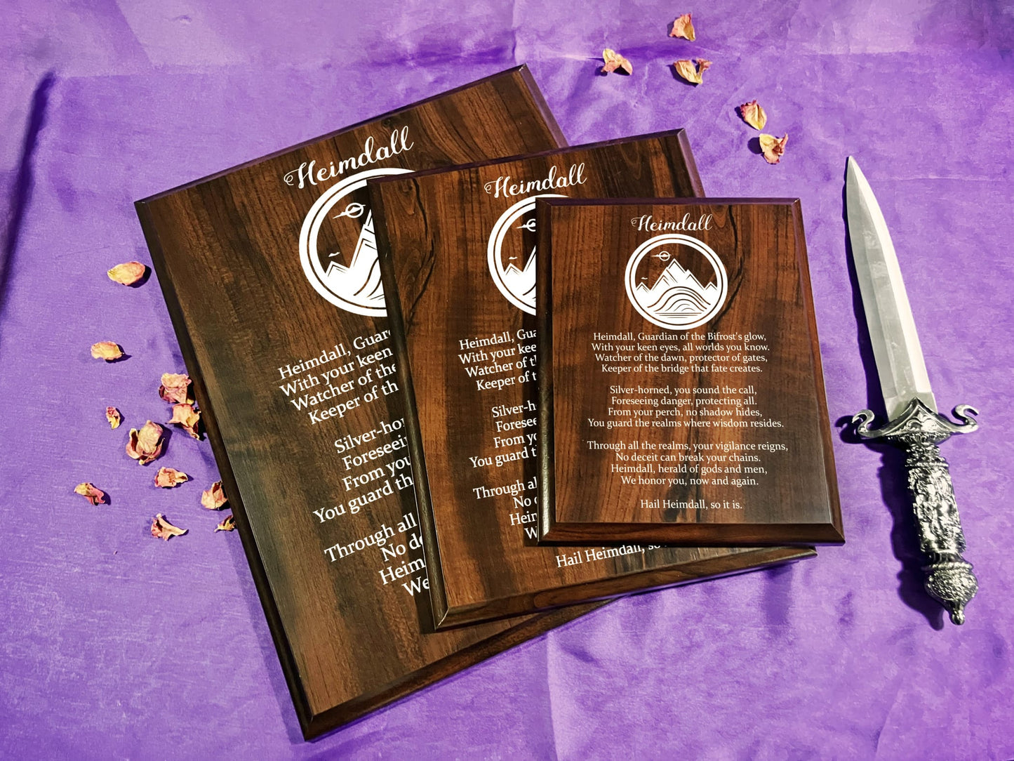 Heimdall Prayer Pagan Wall Plaque