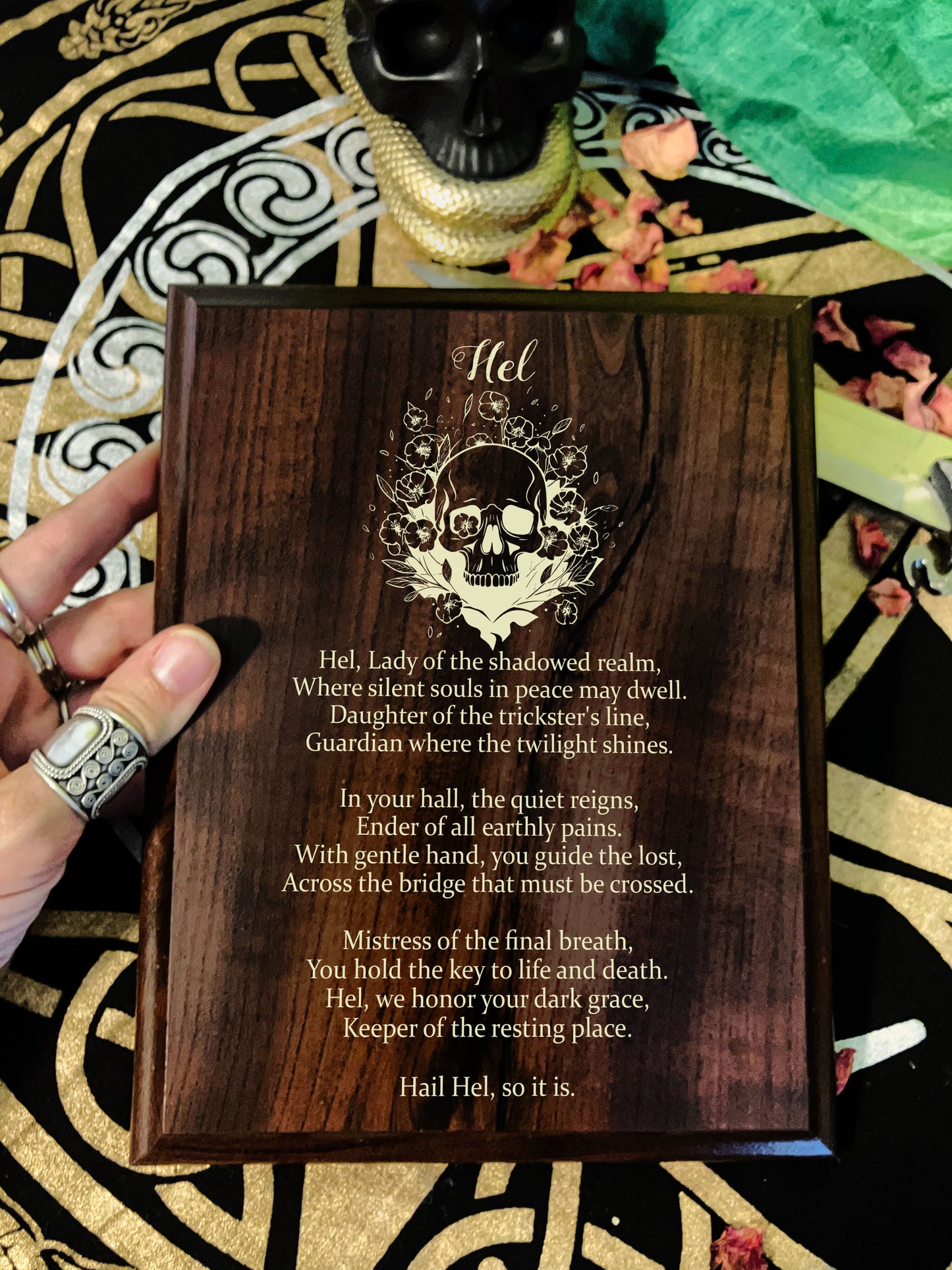 Hel Prayer Pagan Wall Plaque