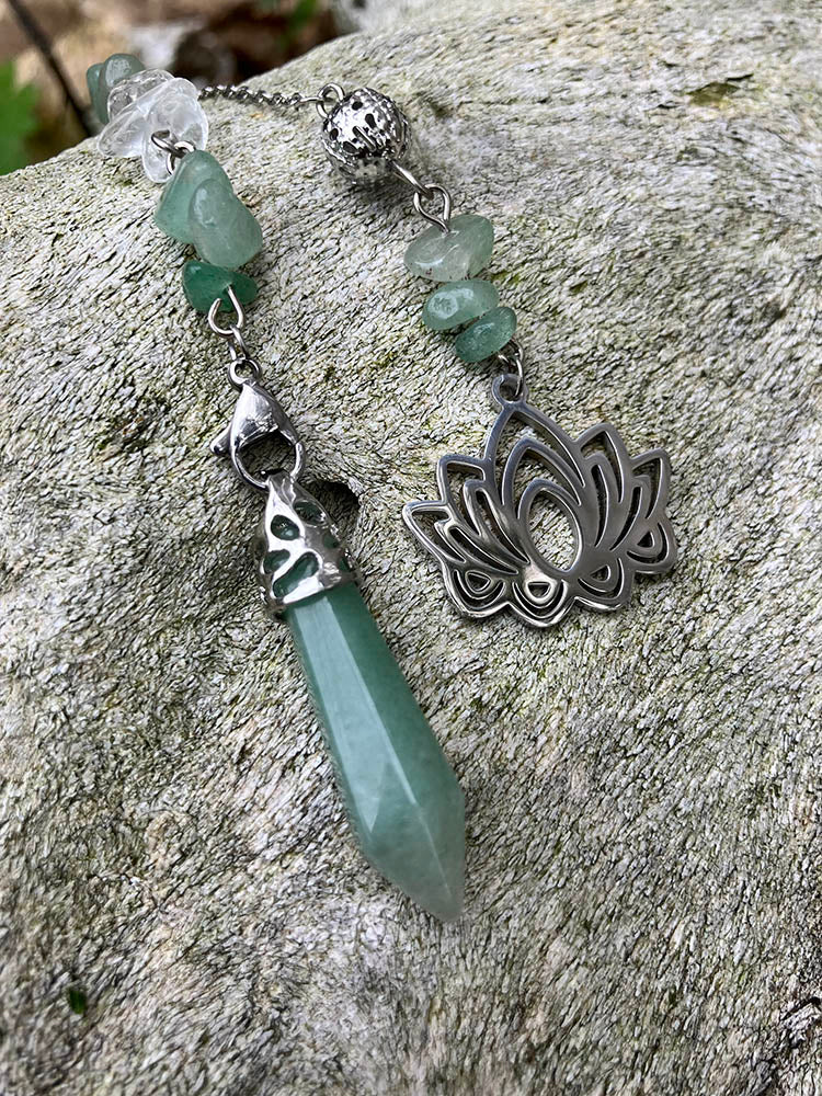 Green Aventurine Lotus Pendulum Bracelet