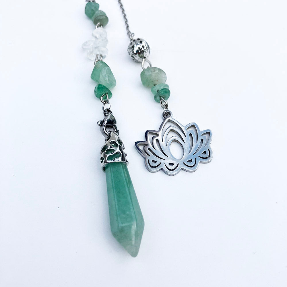 Green Aventurine Lotus Pendulum Bracelet