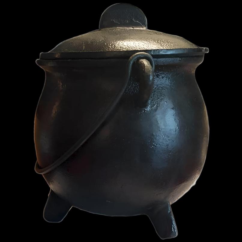 8" Classic Cast Iron Cauldron with Lid
