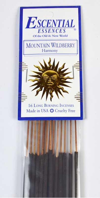 Mountain Wildberry Escential Essences Incense Sticks 16 pack