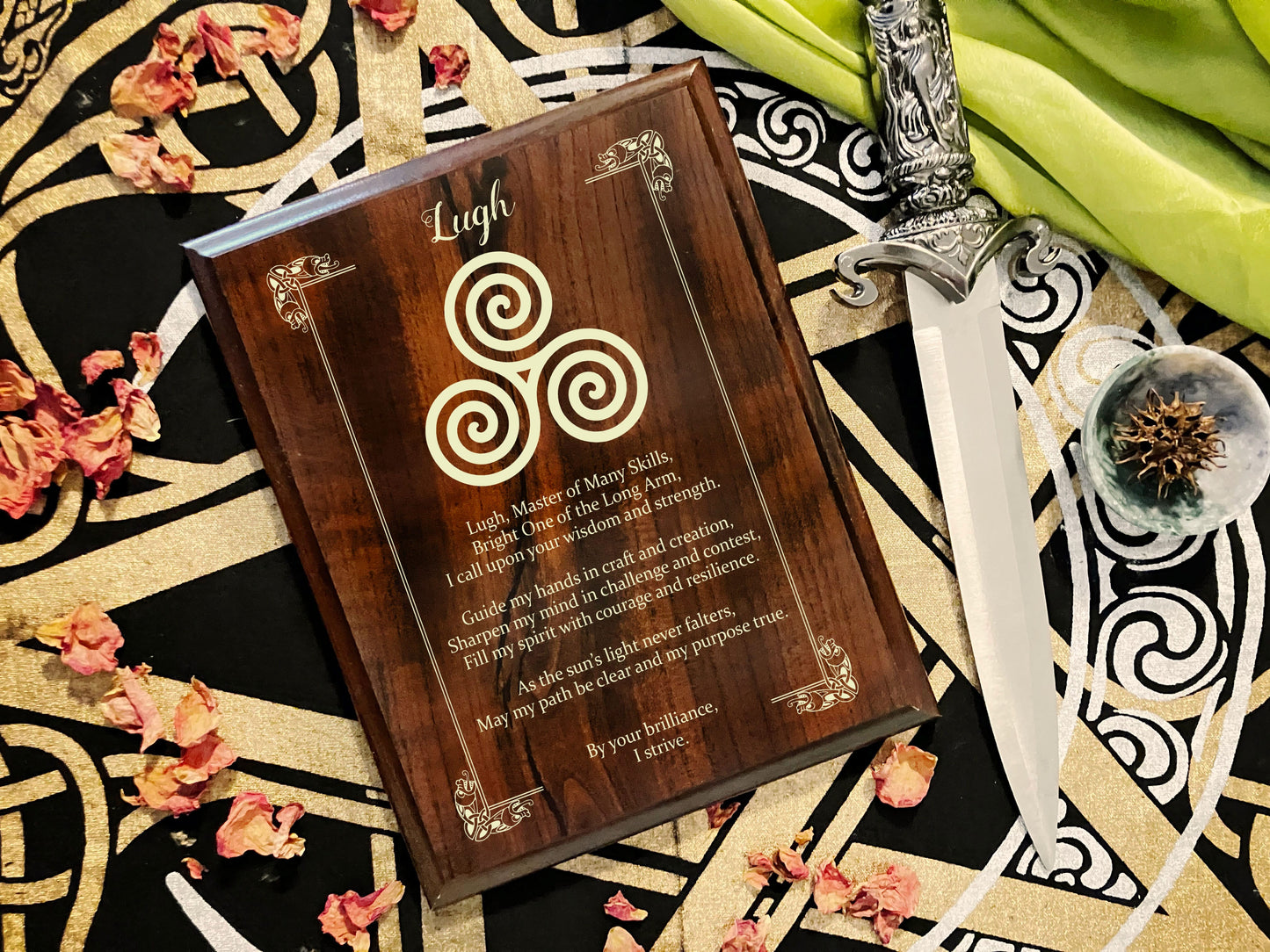 Lugh Prayer Pagan Wall Plaque