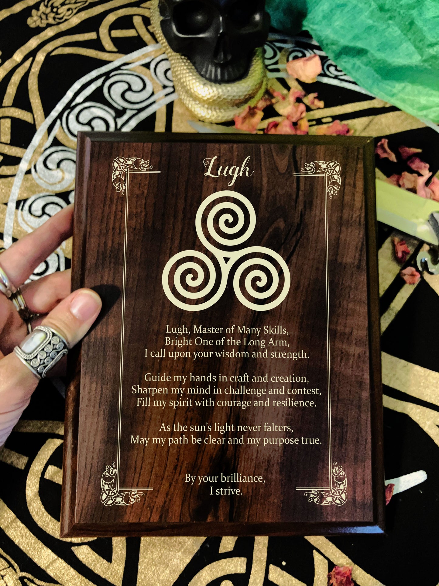 Lugh Prayer Pagan Wall Plaque