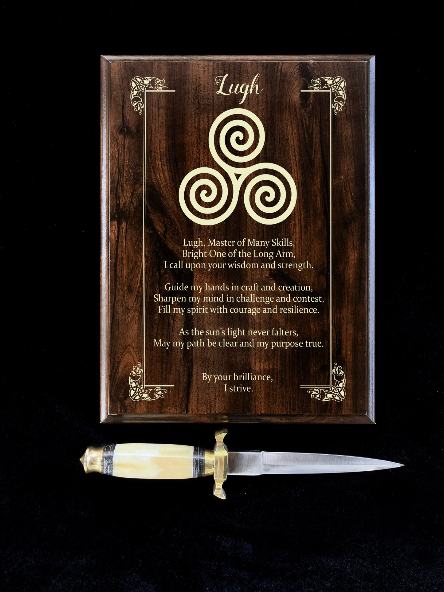 Lugh Prayer Pagan Wall Plaque
