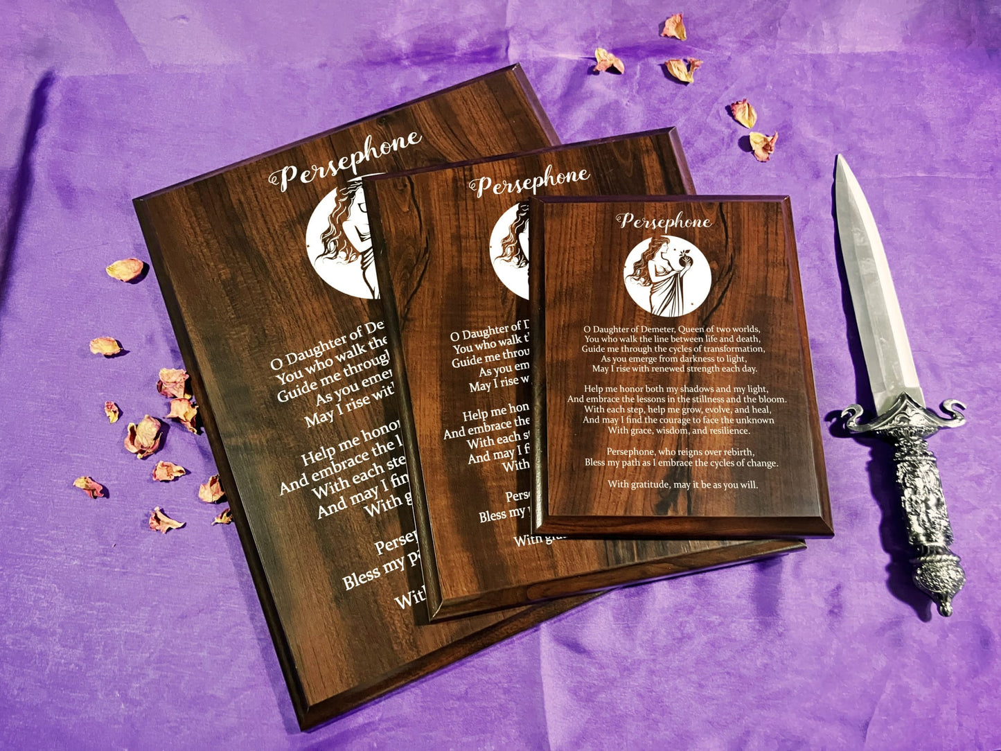 Persephone Prayer Pagan Wall Plaque