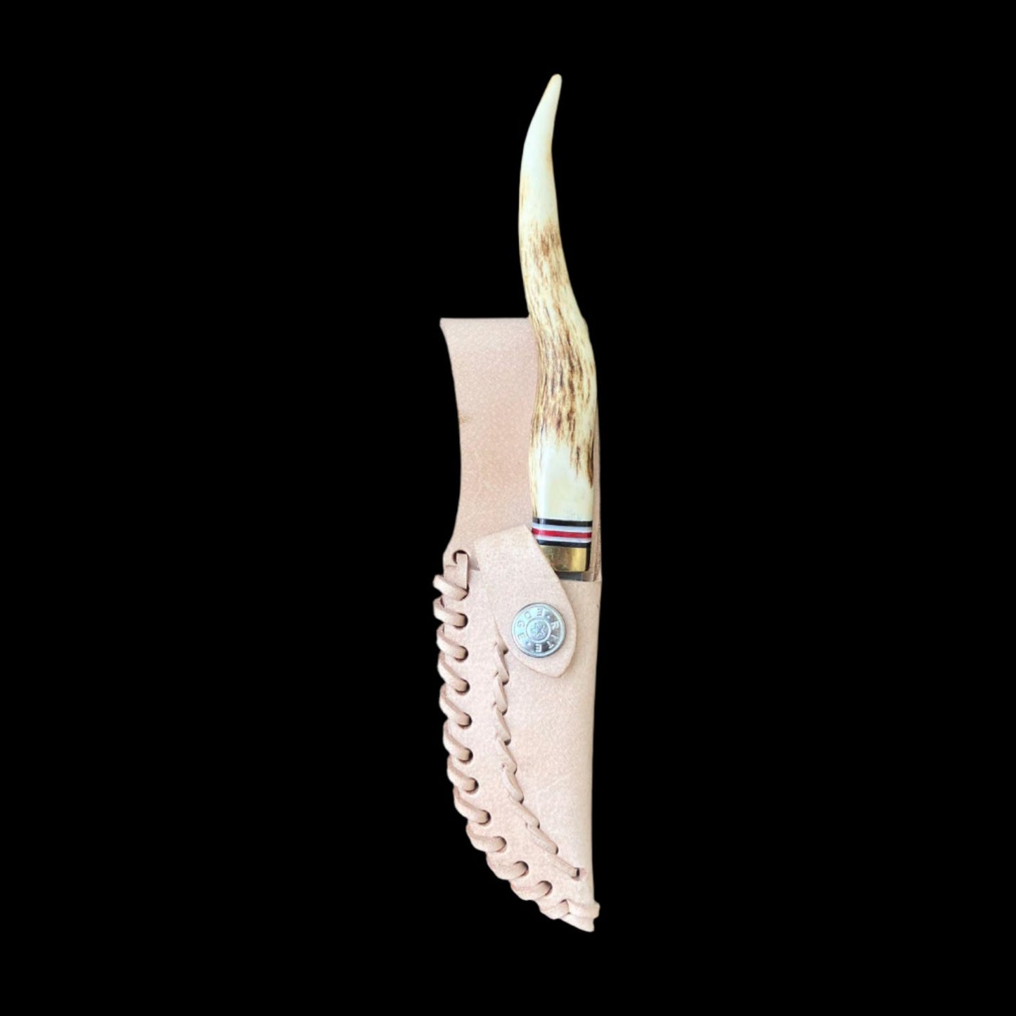 Stag Antler Damascus Athame - 8 1/2" Ritual Knife
