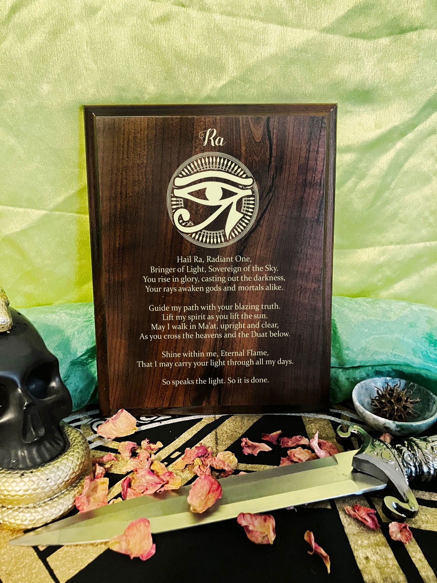 Ra Prayer Pagan Wall Plaque