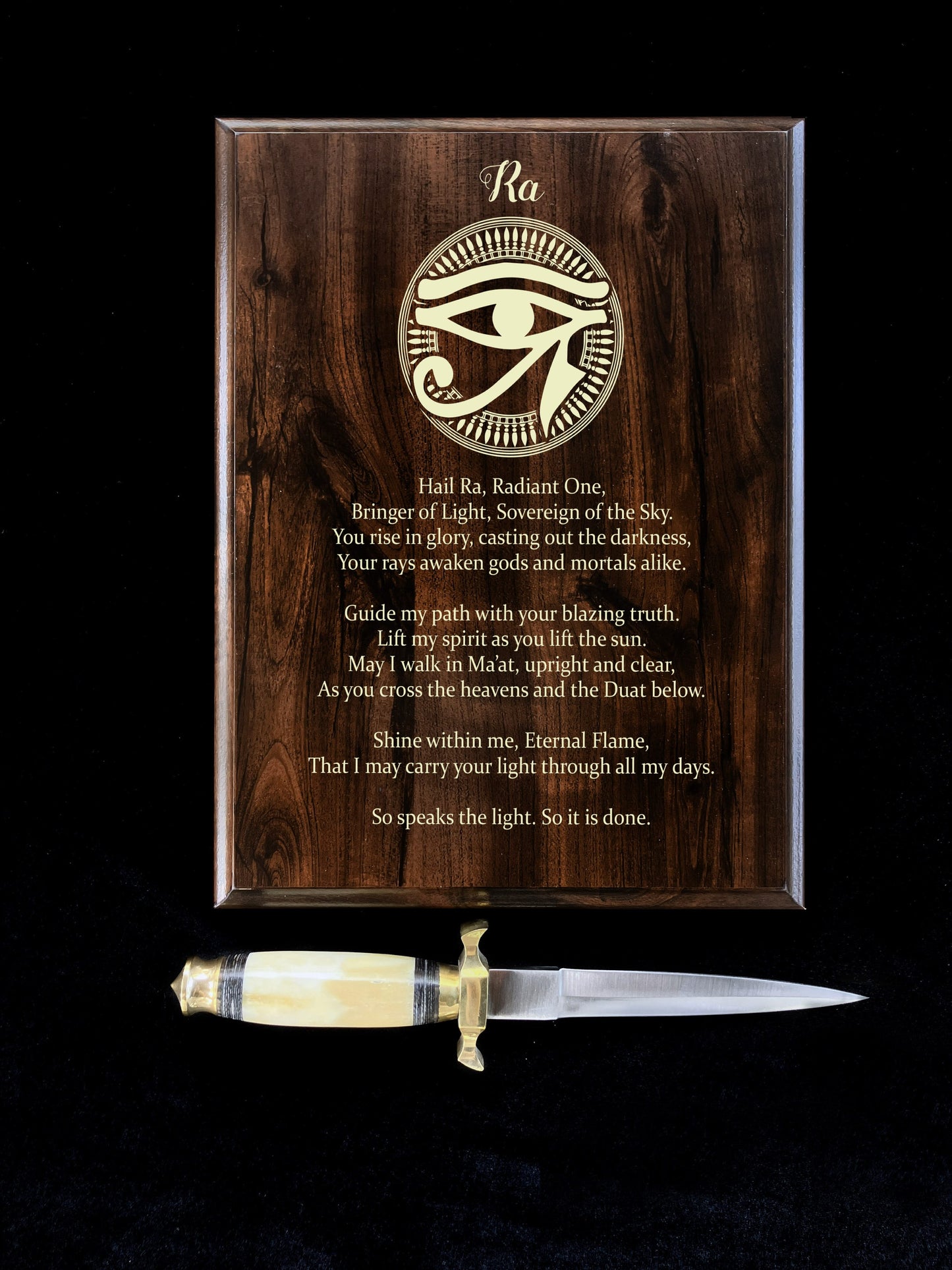 Ra Prayer Pagan Wall Plaque