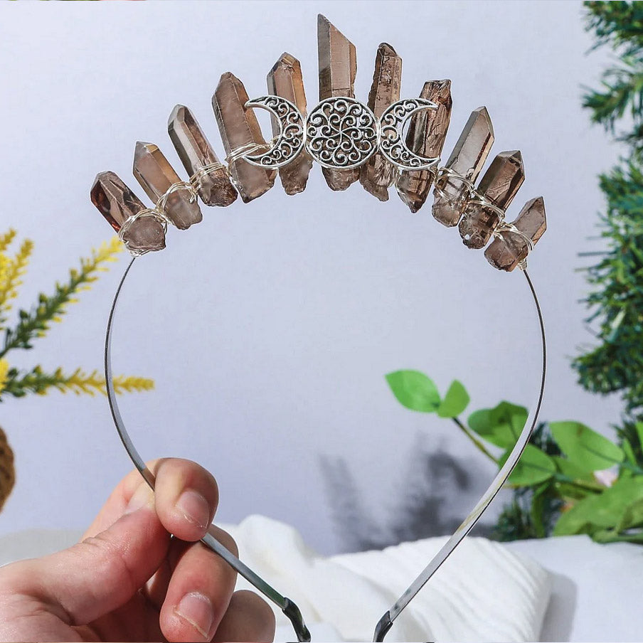 Crystal Fairy Triple Moon Goddess Headband | Multiple Color Options