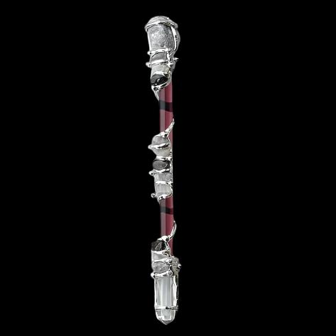 Crystal Wand | GODDESS | Lepidolite, Moonstone, Garnet