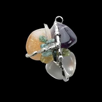 Crystal Amulet | PROSPERITY | Peridot, Emerald, Amethyst, Citrine, Clear Quartz Crystal