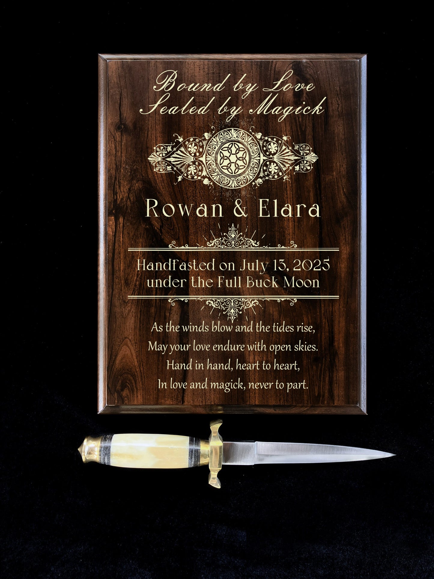 Personalized Handfasting Plaque | Custom Handfasting Gift