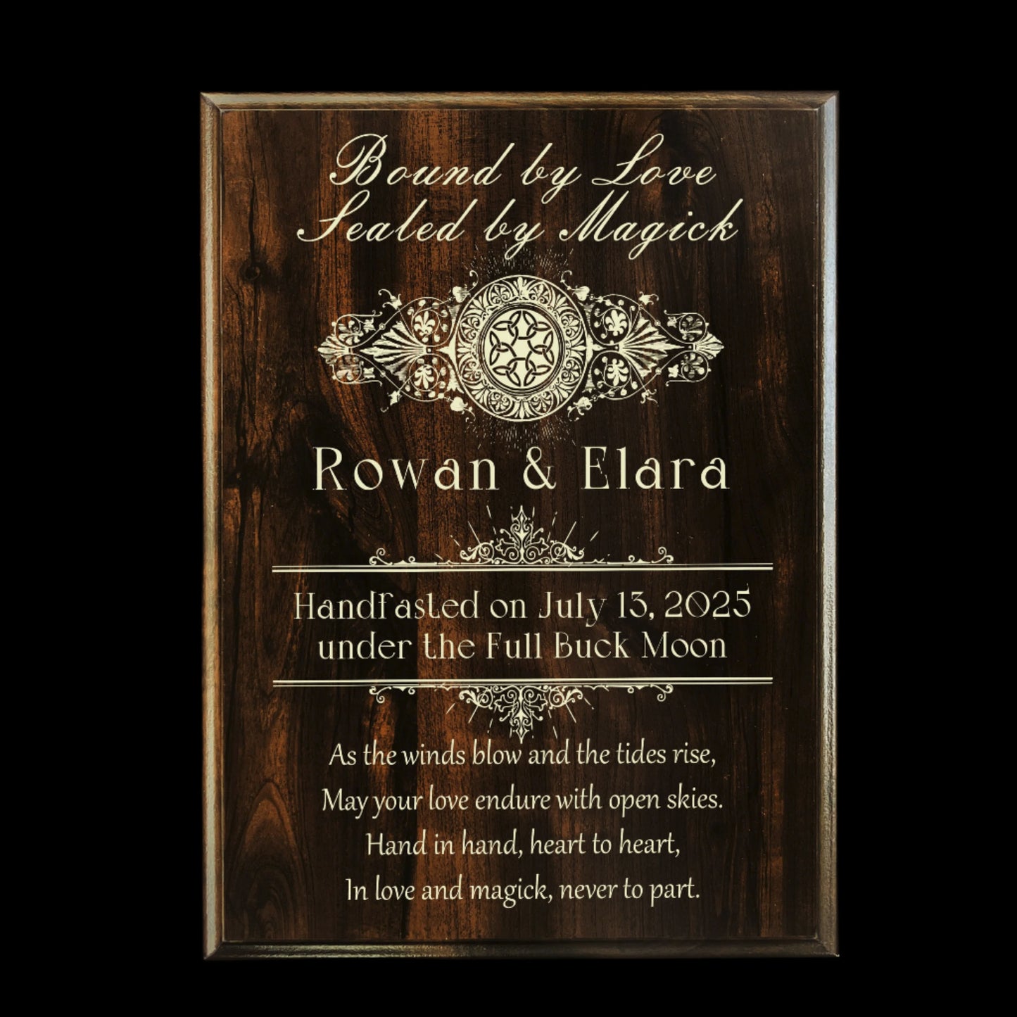Personalized Handfasting Plaque | Custom Handfasting Gift