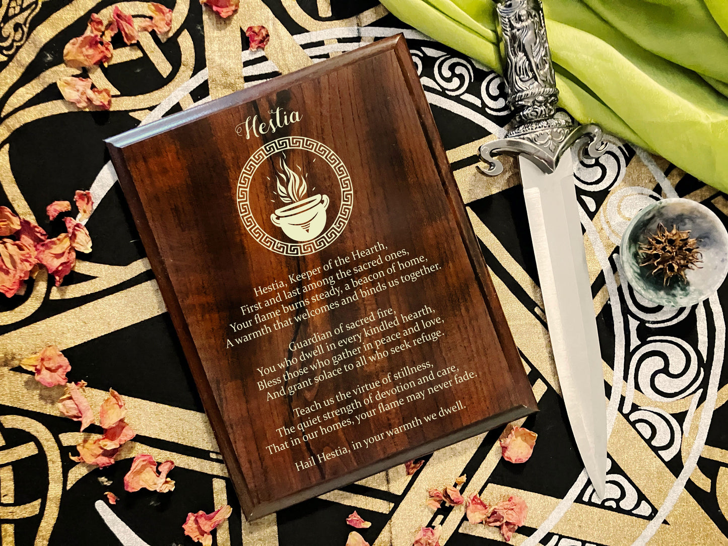 Hestia Prayer Pagan Wall Plaque