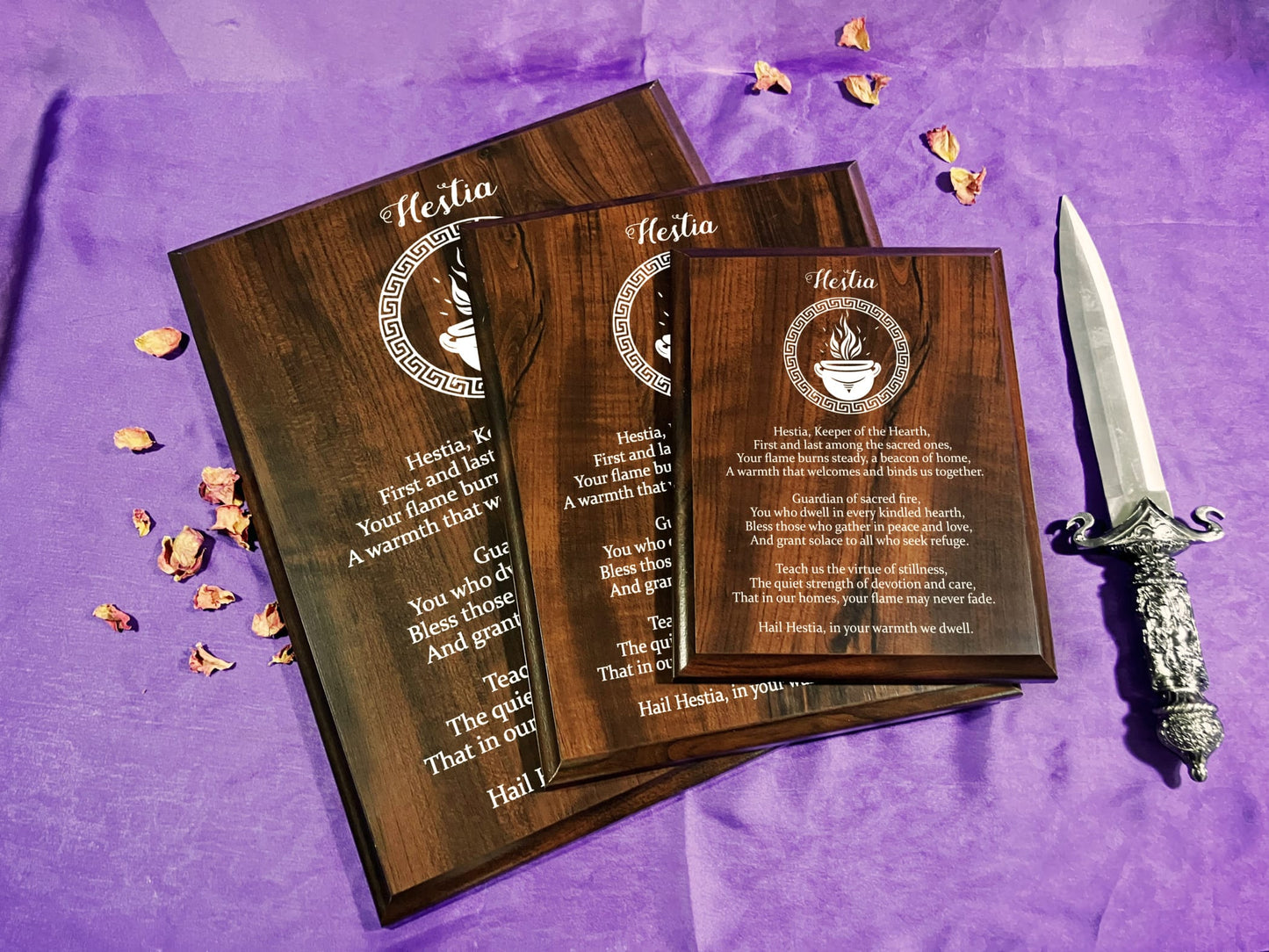 Hestia Prayer Pagan Wall Plaque