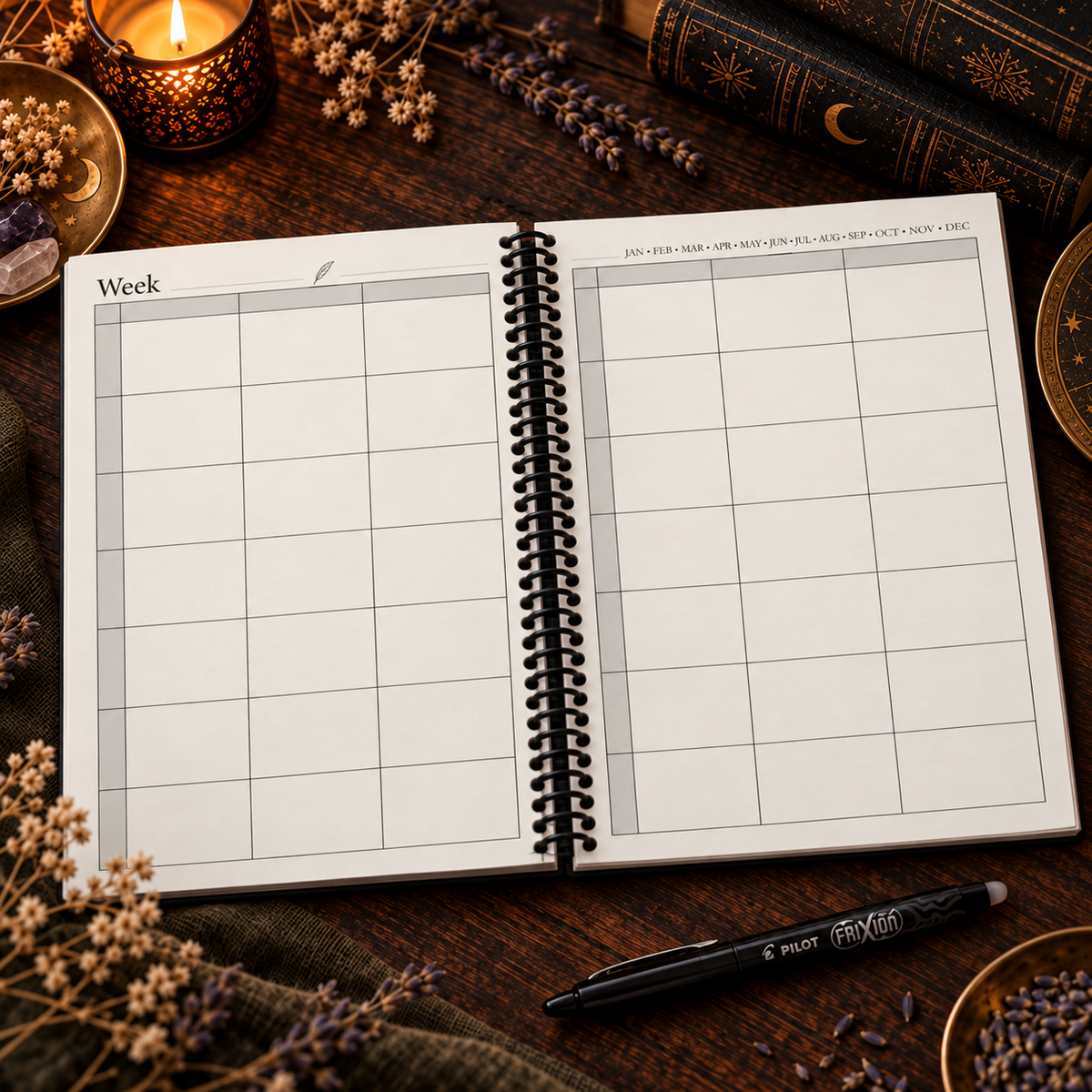 Just A Homeschool Parent & Student Planner Combo | Moon & Stars Cover