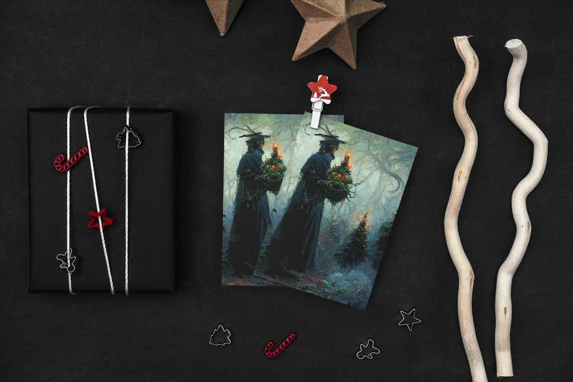 Winter Solstice Ritual | Witchy Yule Greeting Cards (1, 10, 30 and 50 pcs)