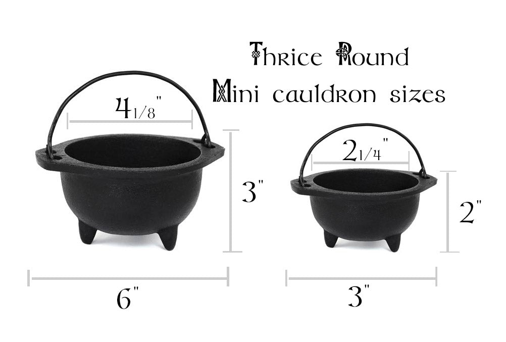 Mini Cast Iron Cauldron | Witches Cauldron | Incense burner | Spells
