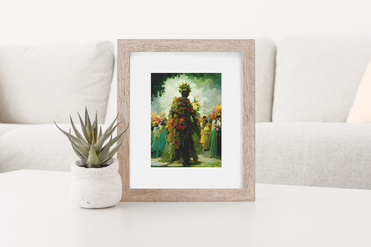 Beltane Celebration - Beltane Altar Art - Green Man May Day Art