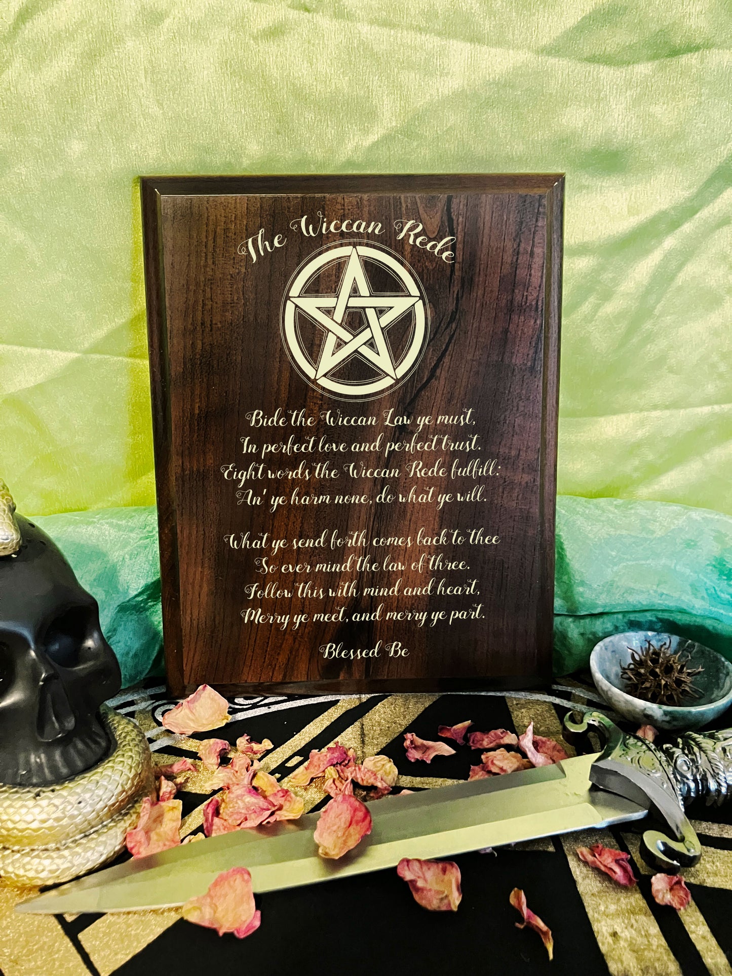 Wiccan Rede Plaque | Pentagram Design