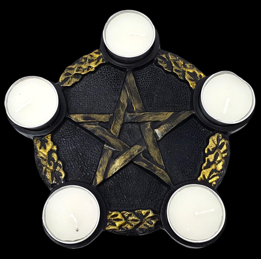 Pentagram Candle Holder Altar Plate