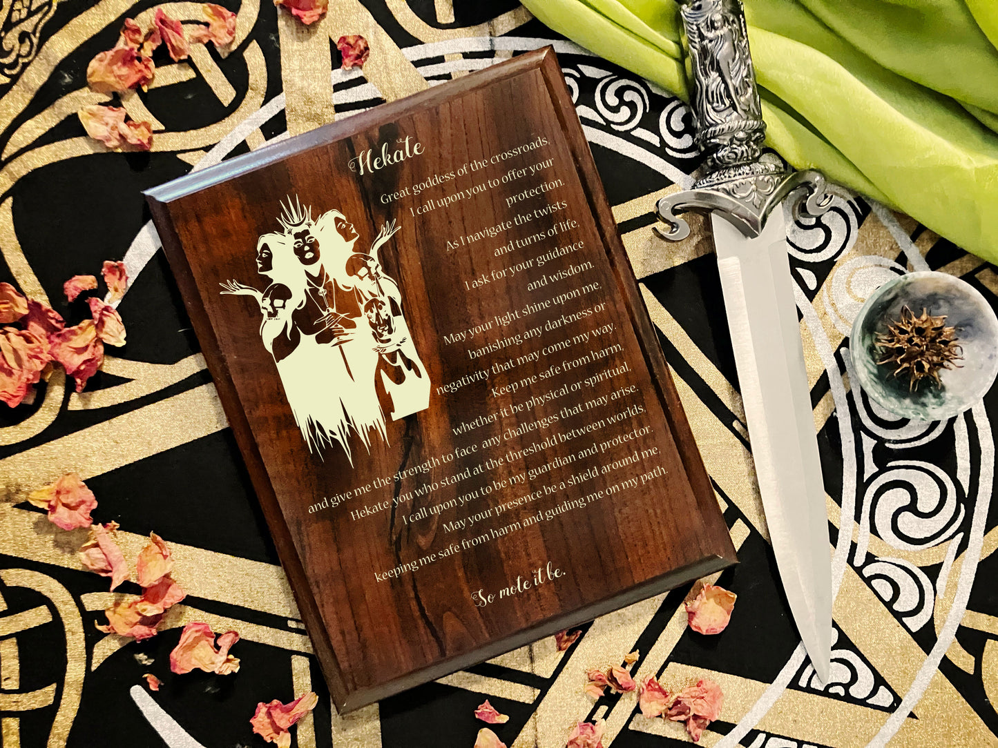 Hekate Prayer Pagan Wall Plaque