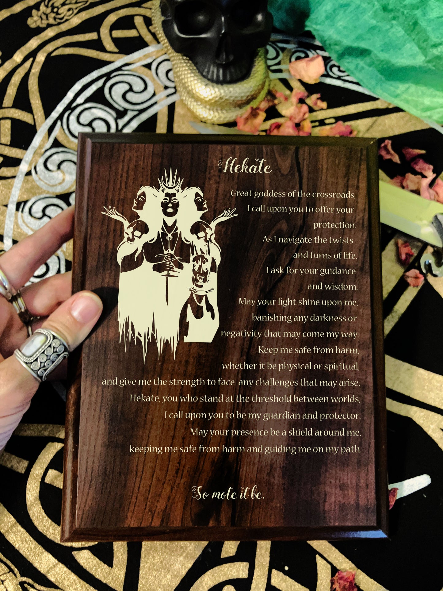 Hekate Prayer Pagan Wall Plaque