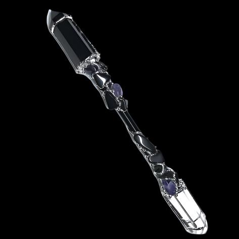 Crystal Wand | PROTECTION | Amethyst, Black Tourmaline, Black Obsidian and Clear Quartz Crystal