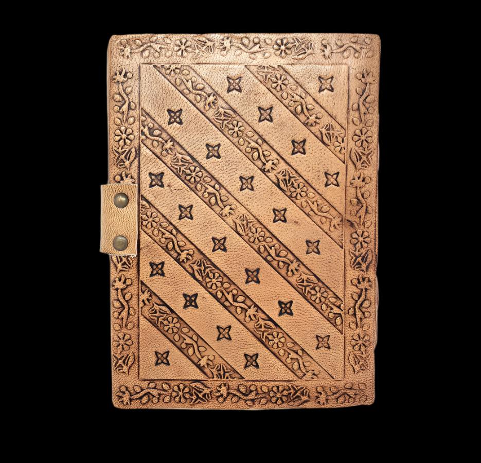 5x7" Thor's Hammer Grimoire | Book of Shadows | Small Leather Journal with Latch