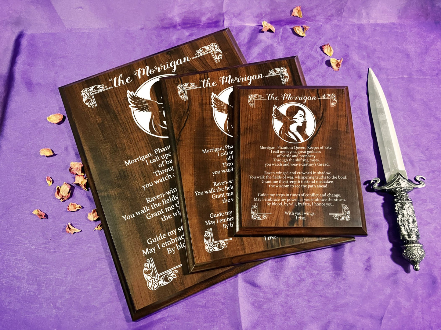 The Morrigan Prayer Pagan Wall Plaque