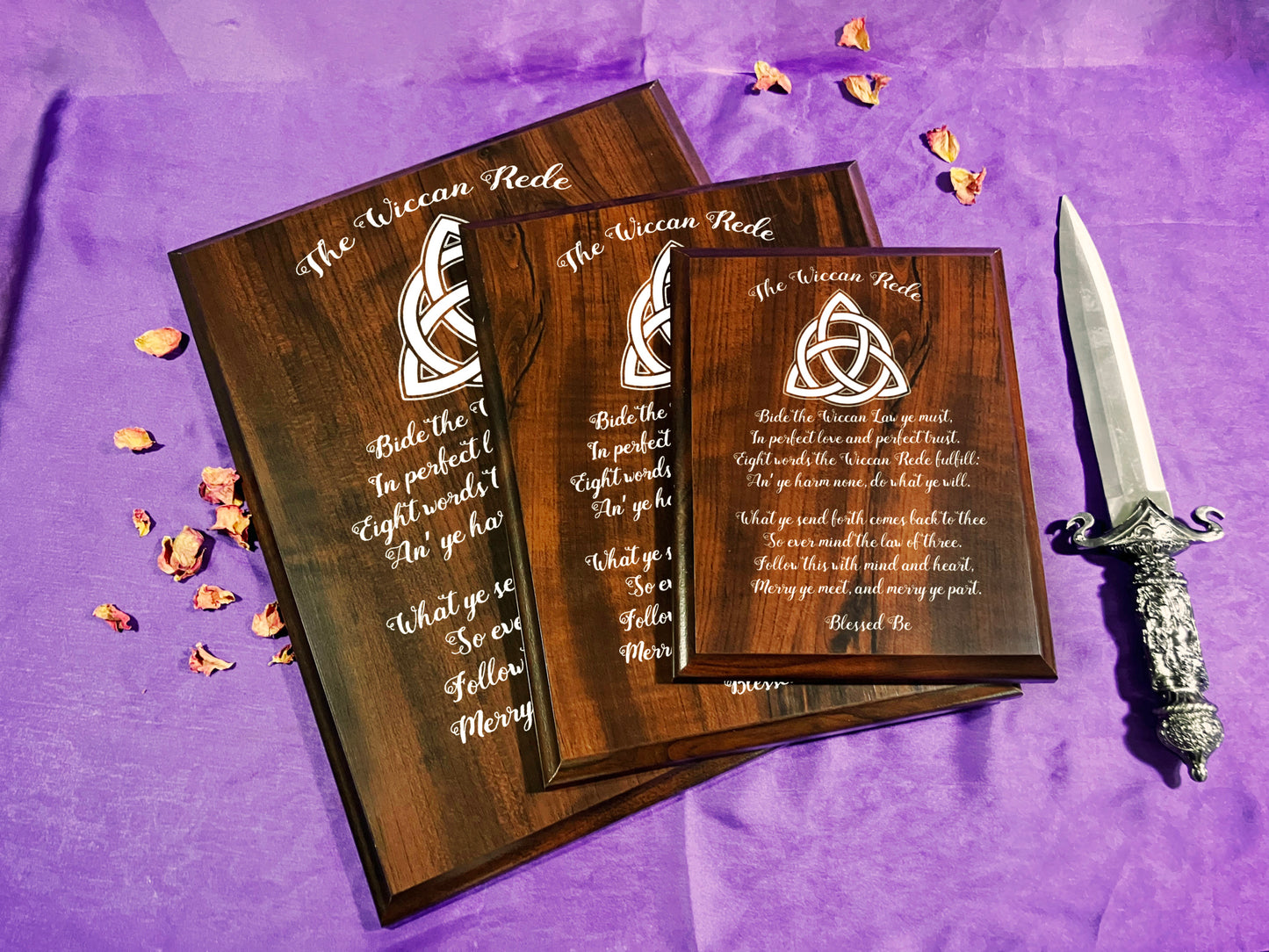 Wiccan Rede Plaque | Triquetra Design
