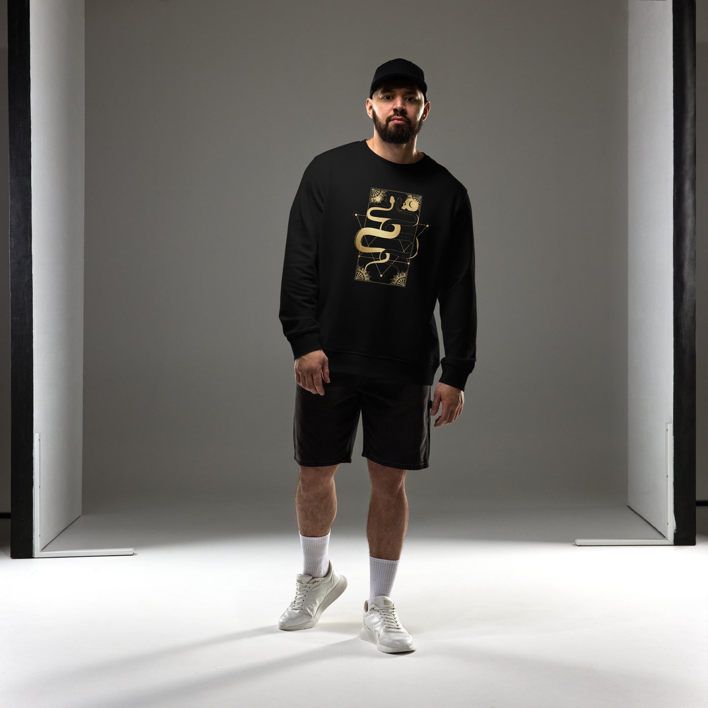 Gold Esoteric Snakes | Witchy Sweatshirt | Unisex | Organic & Eco Friendly | Tarot Occult Design