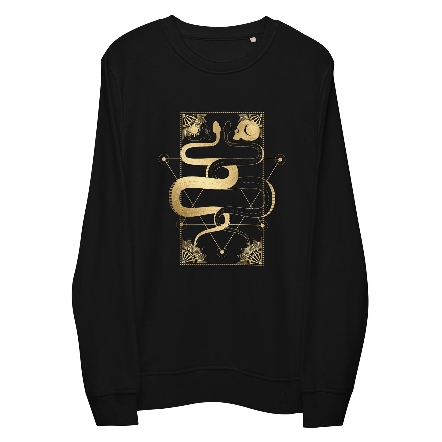 Gold Esoteric Snakes | Witchy Sweatshirt | Unisex | Organic & Eco Friendly | Tarot Occult Design