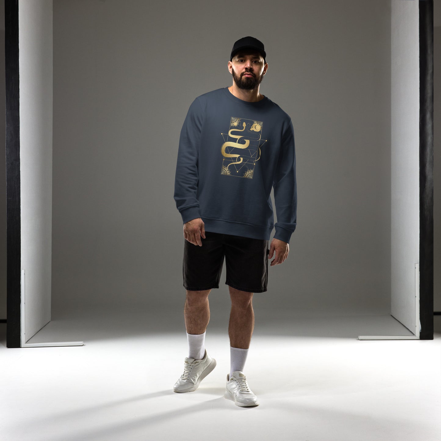 Gold Esoteric Snakes | Witchy Sweatshirt | Unisex | Organic & Eco Friendly | Tarot Occult Design