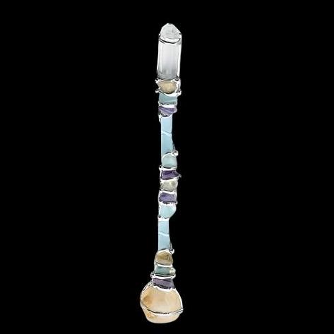 Crystal Wand | MENTAL WELLNESS | Amethyst, Chrysoprase, Citrine